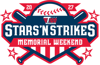 Memorial Stars N Strikes Baseball logo